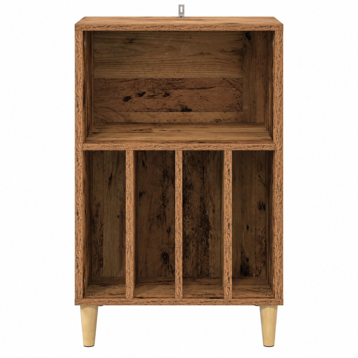 Meuble à vinyles 4 casiers - 47 cm, plateau pour platine