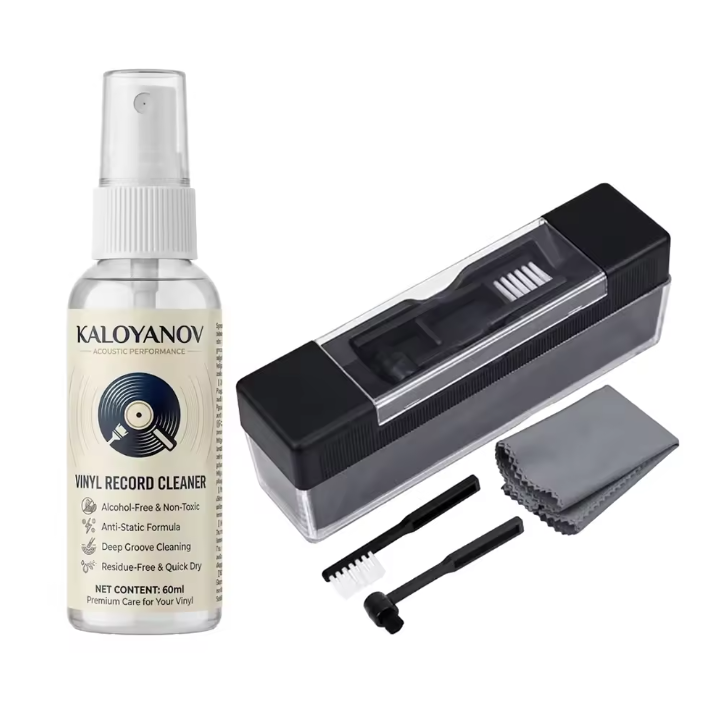 Kit de nettoyage vinyle 5 pièces - solution antistatique sans alcool