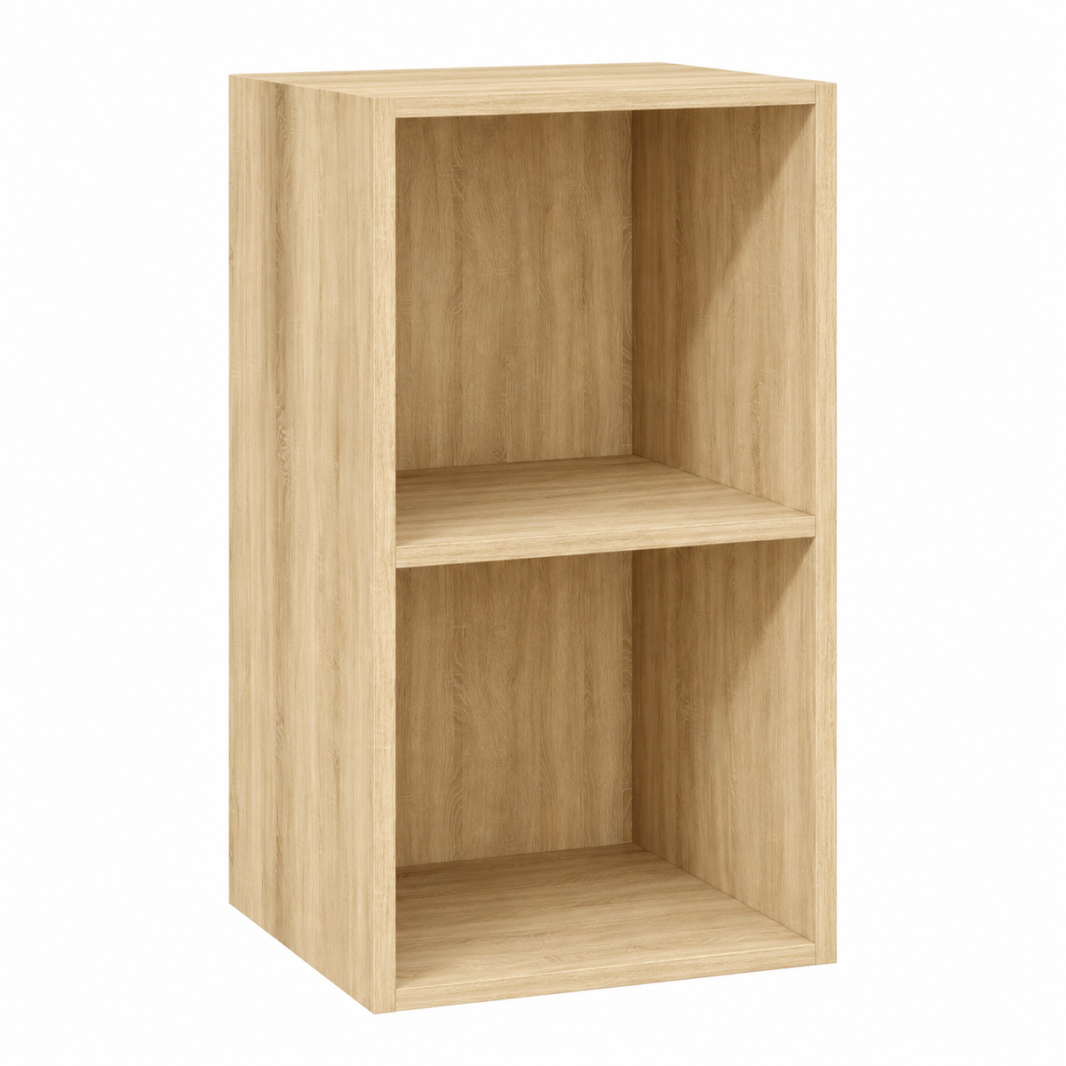 Caisse de rangement vinyles 2 compartiments - à poser ou à dresser