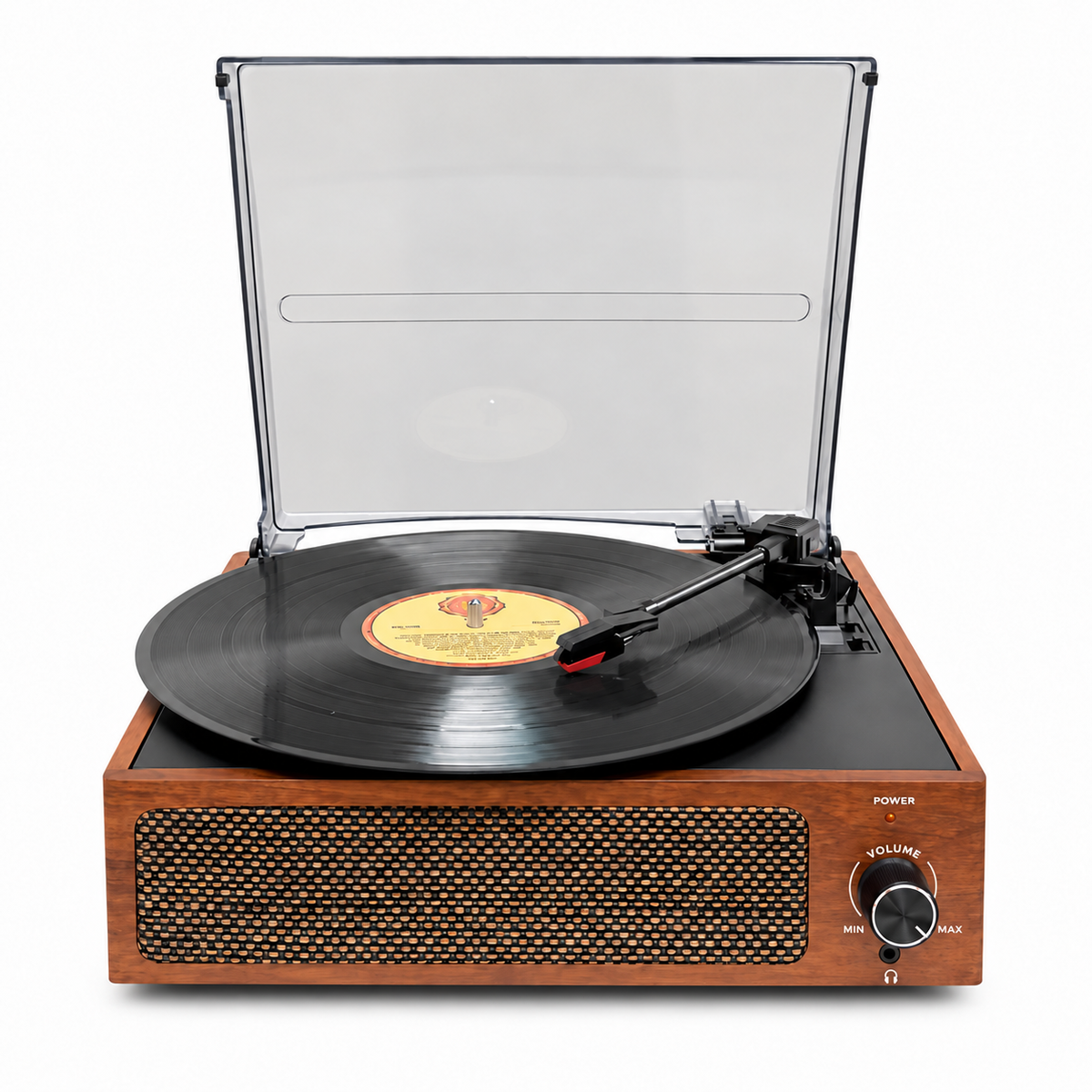 Platine vinyle bois 3 vitesses - Bluetooth et sortie RCA