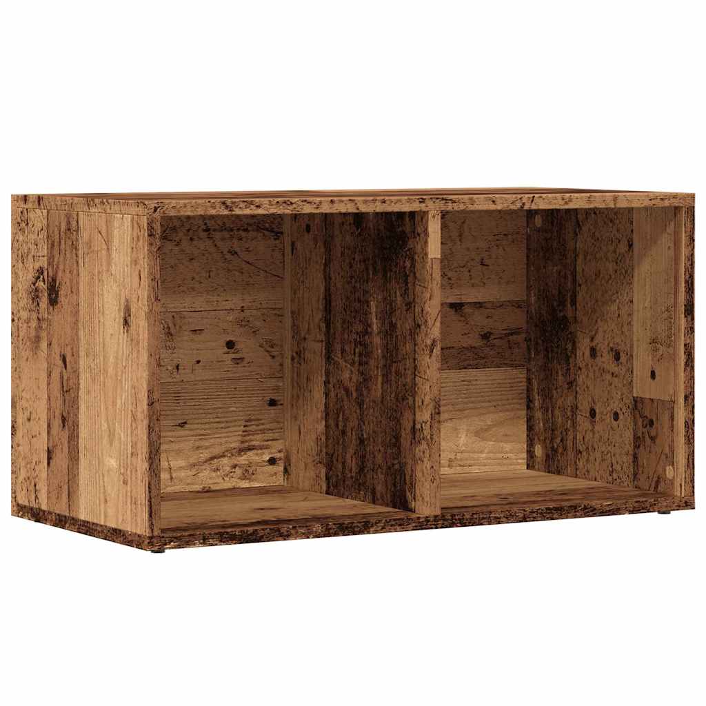 Caisse de rangement vinyles 2 compartiments - à poser ou à dresser
