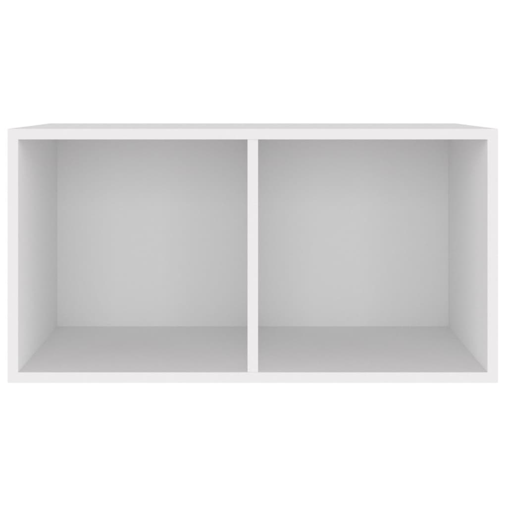 Caisse de rangement vinyles 2 compartiments - à poser ou à dresser