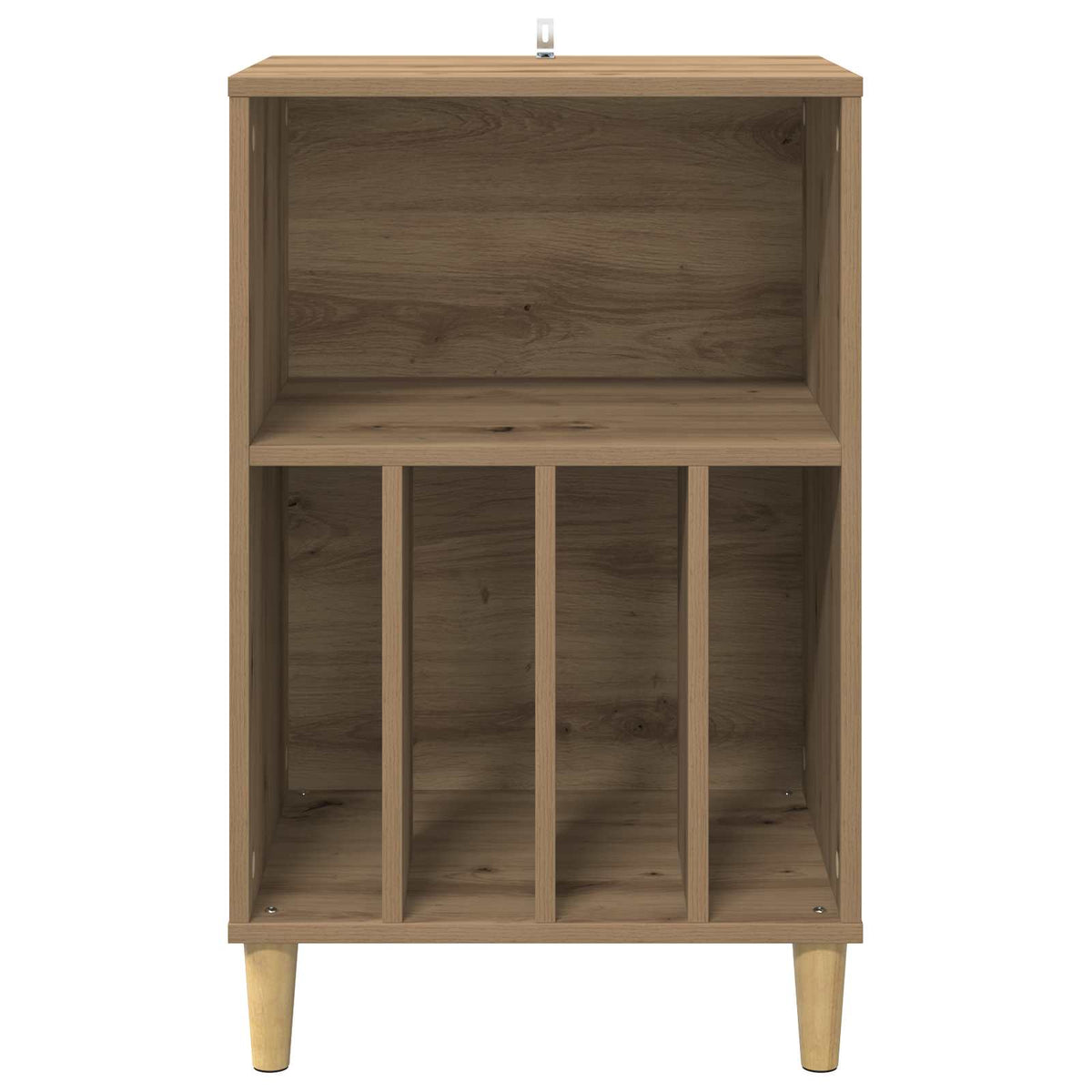 Meuble à vinyles 4 casiers - 47 cm, plateau pour platine