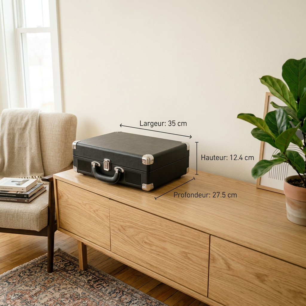 Platine vinyle valise portable - Bluetooth et haut-parleurs intégrés