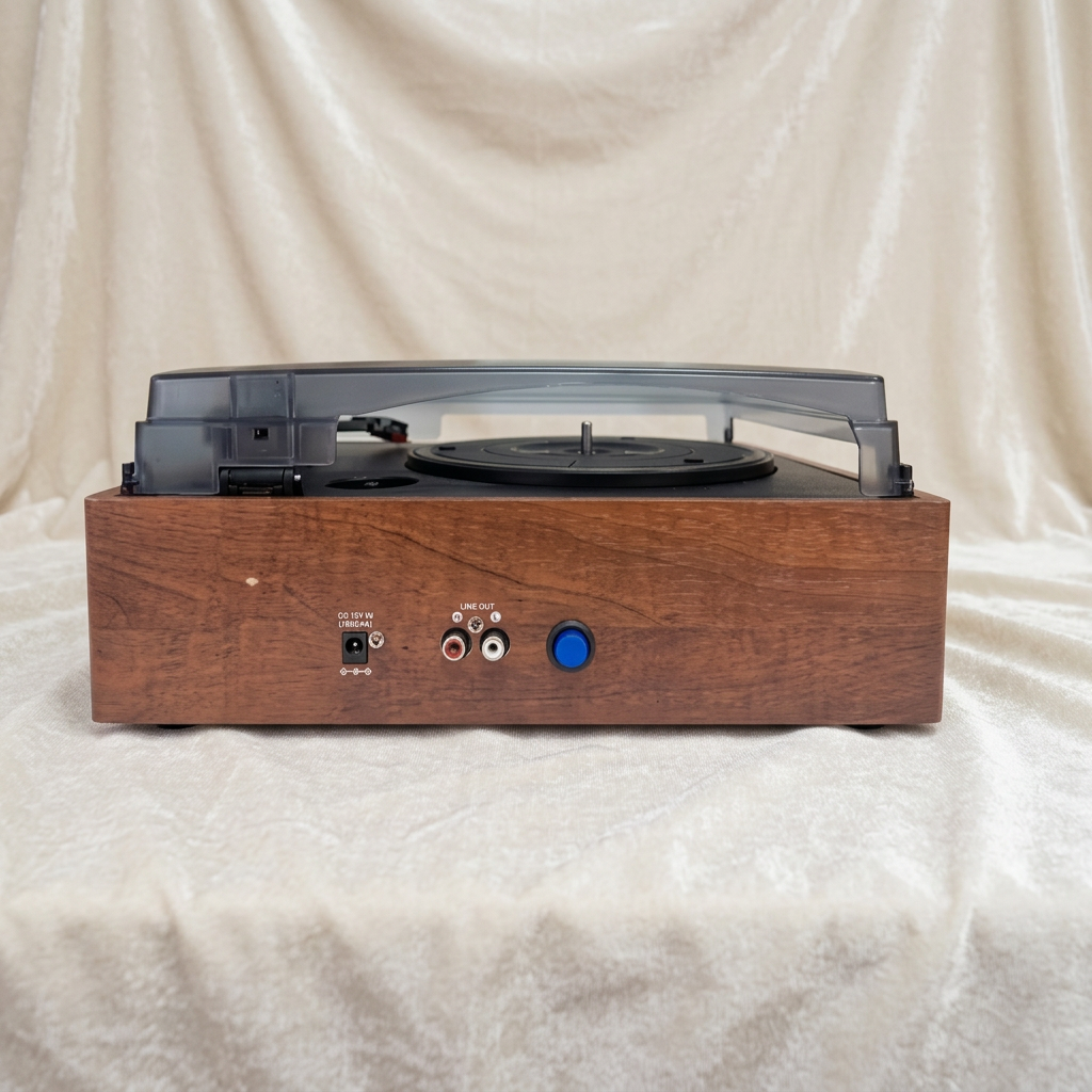 Platine vinyle bois 3 vitesses - Bluetooth et sortie RCA