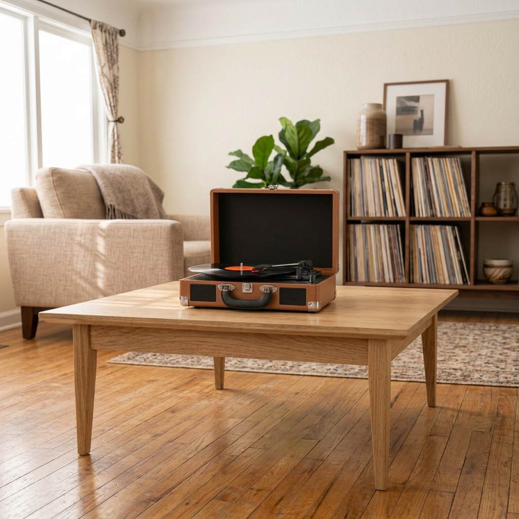 Platine vinyle valise portable - Bluetooth et haut-parleurs intégrés